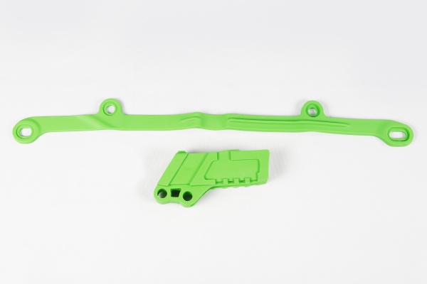 Chain Guide + Swingarm Chain Slider green for Kawasaki KX 250 F (2004-05)